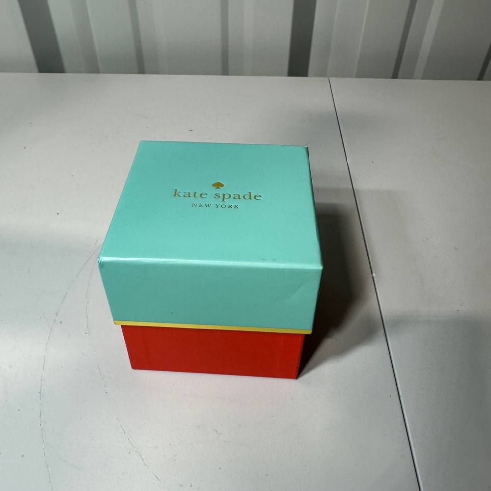 Empty Kate Spade Turquoise and Red Jewelry Gift Box